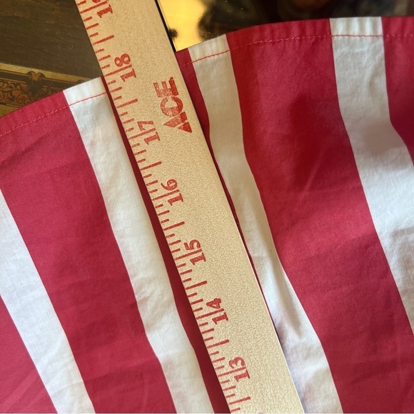 TRINA TURK Mika 2 Stripe Front Tie Halter Top Back Bow Blouse Red White Size XS - Picture 7 of 7